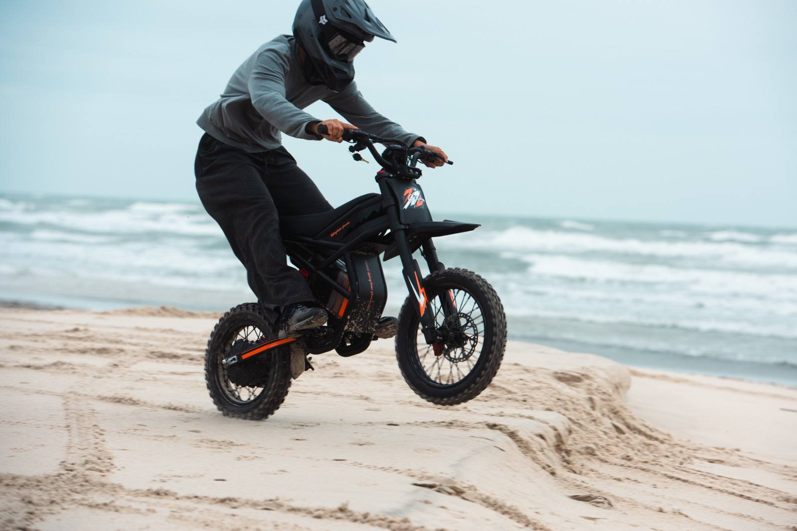 GT54 PRO wheelie paplūdimyje